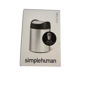 Simplehuman Mini Can Countertop Trash Can 1.5L Stainless Open Box Unused